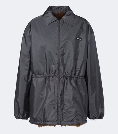 Miu Miu Miu Miu Shearling-lined blouson jacket