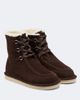Miu Miu Miu Miu Shearling-lined suede lace-up boots - 1