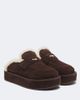 Miu Miu Miu Miu Shearling-lined suede platform mules - 1