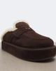 Miu Miu Miu Miu Shearling-lined suede platform mules - 5