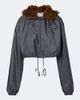 Miu Miu Miu Miu Shearling-trimmed technical jacket - 1