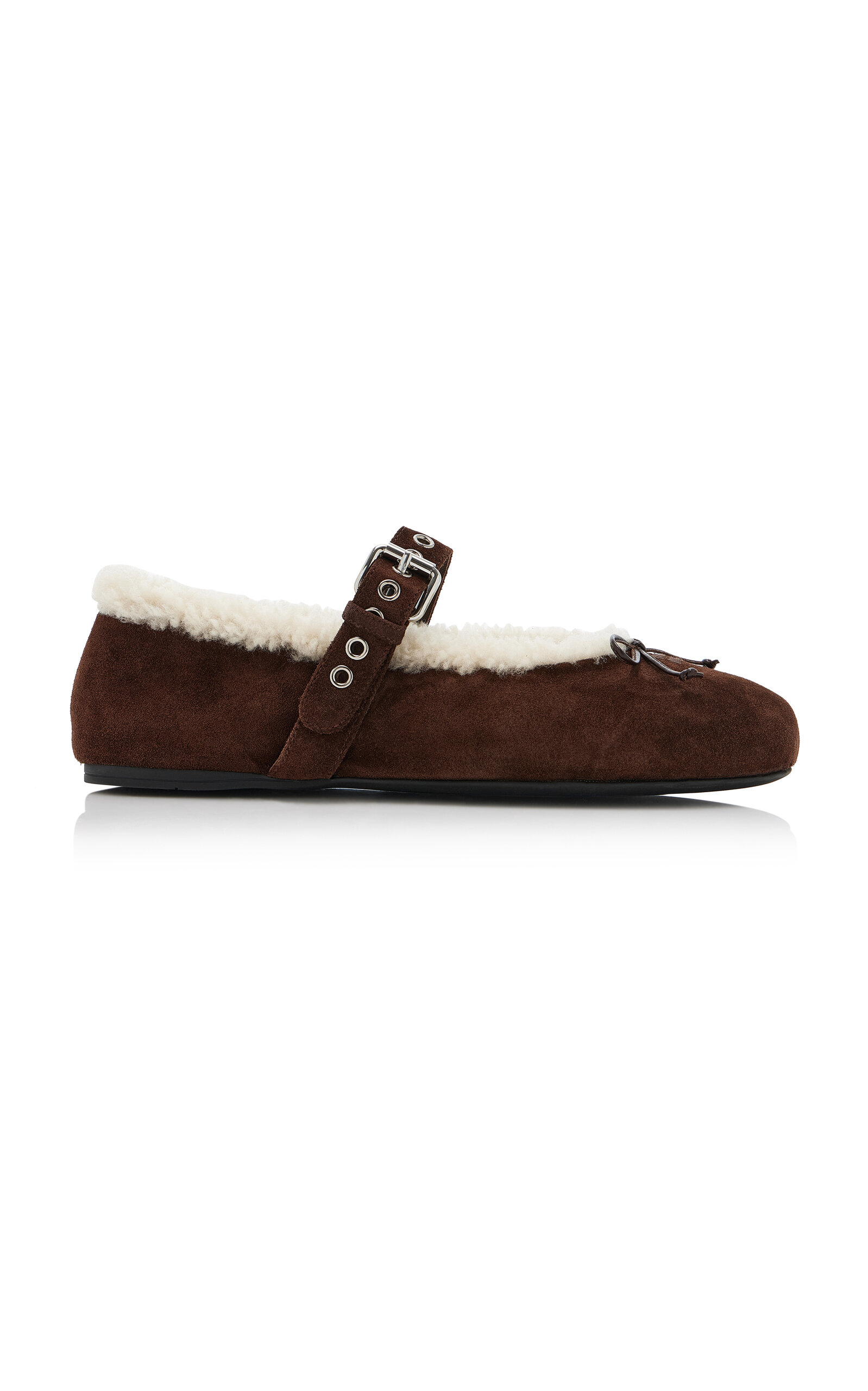 Miu Miu Miu Miu Shearling Ballet Flats