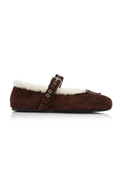 Miu Miu Miu Miu Shearling Ballet Flats