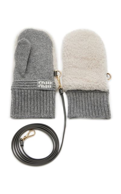 Miu Miu Miu Miu Shearling Mittens
