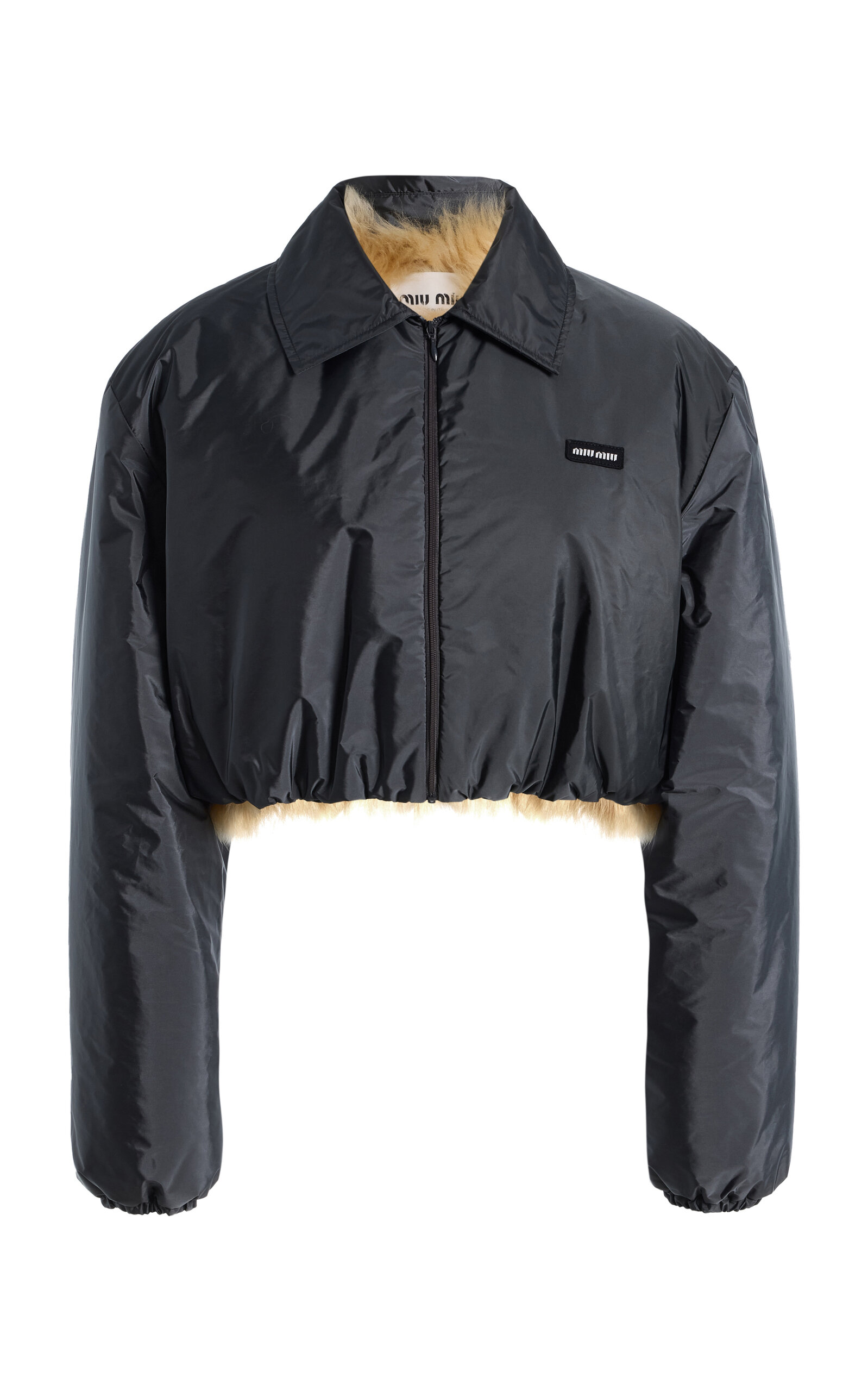 Miu Miu Miu Miu ShearlingLined TechFabric Blouson Jacket