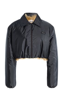 Miu Miu Miu Miu ShearlingLined TechFabric Blouson Jacket