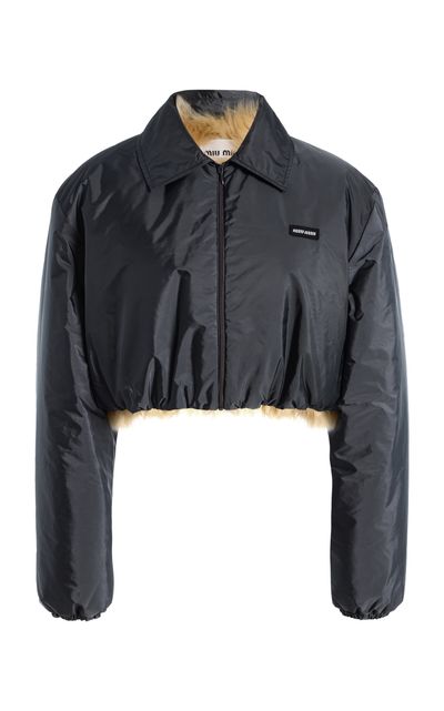 Miu Miu Miu Miu ShearlingLined TechFabric Blouson Jacket
