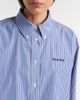 Miu Miu Miu Miu Striped cropped cotton poplin shirt - 3