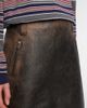 Miu Miu Miu Miu Suede-trimmed leather midi skirt - 4