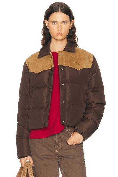 Miu Miu Miu Miu Tela Tec Piumino Pelle Jacket