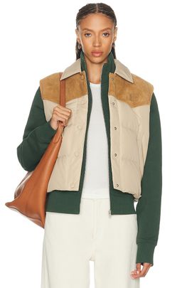 Miu Miu Miu Miu Tela Tec Piumino Pelle Vest
