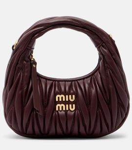 Miu Miu Miu Miu Wander Mini matelassÃ© leather top-handle bag