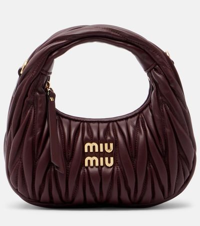Miu Miu Miu Miu Wander Mini matelassÃ© leather top-handle bag