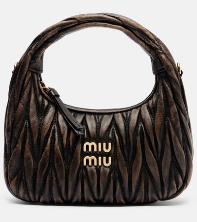 Miu Miu Miu Miu Wander Small matelassé leather tote bag