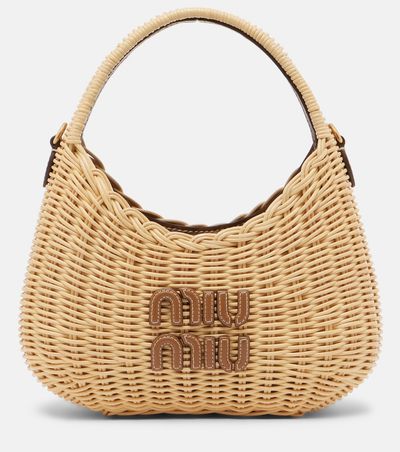 Miu Miu Miu Miu Wander wicker top-handle bag