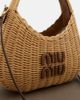 Miu Miu Miu Miu Wander wicker top-handle bag - 6