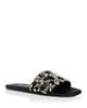 Miu Miu Miu Miu Women's Embellished Silk Slide Sandals - 1