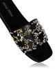 Miu Miu Miu Miu Women's Embellished Silk Slide Sandals - 6
