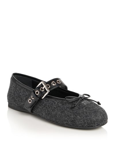 Miu Miu Miu Miu Women's Mary Jane Ballerina Flats