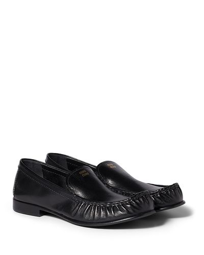 Miu Miu Miu Miu Women's Mocassini Leather Moccasin Loafers