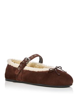 Miu Miu Miu Miu Women's Shearling Ballet Flats