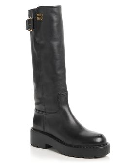 Miu Miu Miu Miu Women's Tall Leather Boots