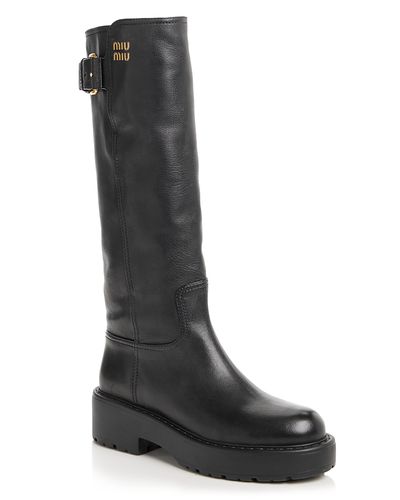 Miu Miu Miu Miu Women's Tall Leather Boots