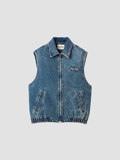 Miu Miu Miu Miu Women's Washed Denim Vest