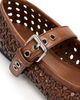 Miu Miu Miu Miu Women's Woven Leather Mary Jane Ballerina Flats - 6