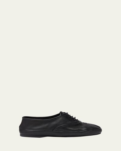 Miu Miu Nappa Leather Low-Top Sneakers