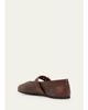 Miu Miu Nappa Leather Mary Jane Buckle Ballerina Flats - 4