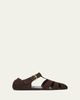 Miu Miu Ruched Suede Fisherman Sandals - 1
