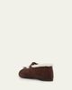 Miu Miu Shearling-Lined Suede Mary Jane Ballerina Flats - 4