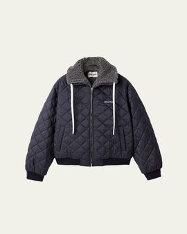 Miu Miu Sherpa-Lined Quilted Jacket