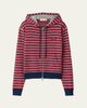Miu Miu Striped Jersey Zip Hoodie - 1