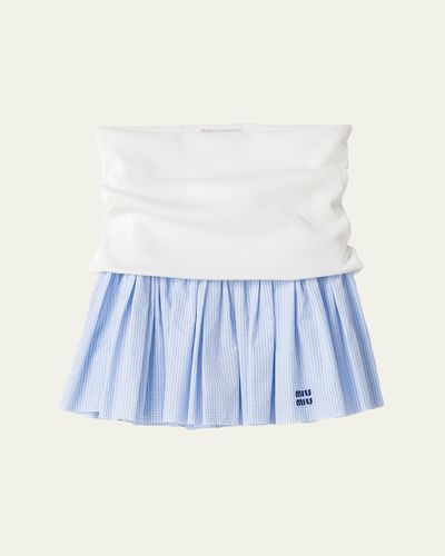 Miu Miu Wide Banded Mini Skirt