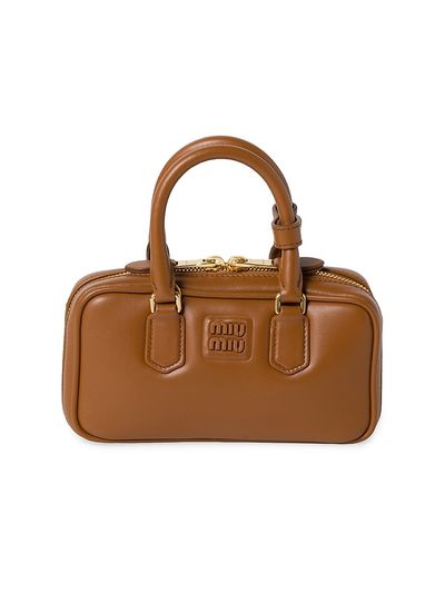 Miu Miu Women's Arcadie Leather Mini Top Handle Bag
