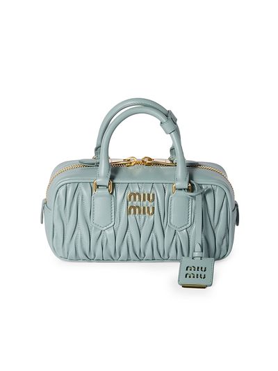 Miu Miu Women's Arcadie Matelassé Nappa Leather Top Handle Bag