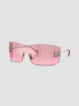 Miu Miu Women's B53S Rectangular Shield Sunglasses