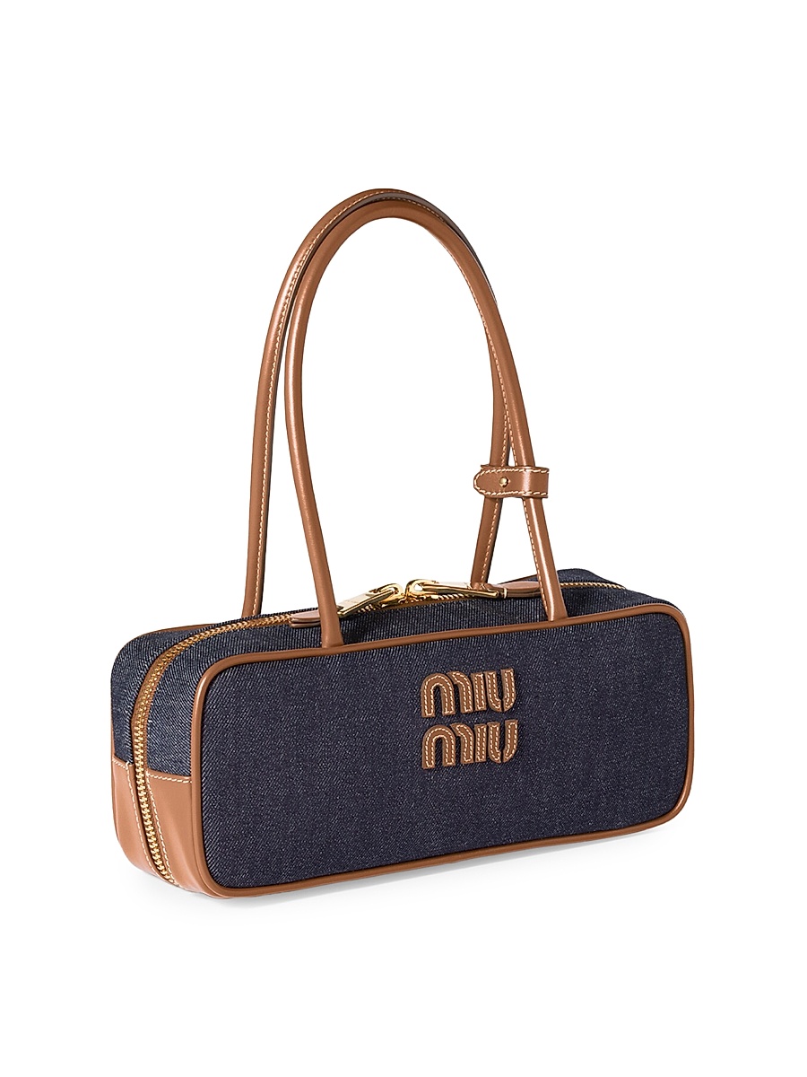 Miu Miu** デニムハンドバッグ Miu Miu - Women's Beau Denim Top Handle Bag