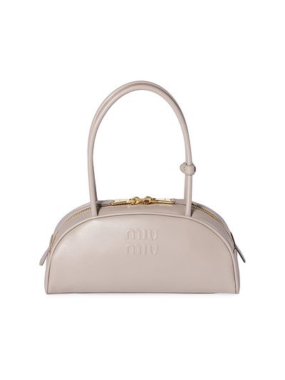 Miu Miu Women's Beau Leather East West Top Handle Bag