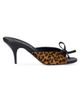 Miu Miu Women's Calf Hair Leather Sandals with Bow - 1