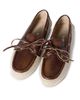 Miu Miu Women's Canvas and Bleached Leather Boat Shoes - 2