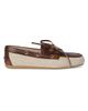 Miu Miu Women's Canvas and Bleached Leather Boat Shoes - 4