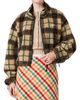 Miu Miu Women's Checked Teddy Jacket with Zipper - 2