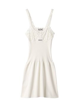 Miu Miu Women's Cotton and Lace Dress
