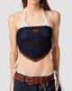 Miu Miu Women's Cotton and Suede Bandana Top - 3