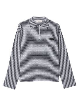 Miu Miu Women's Cotton, Cashmere and Silk Polo Shirt