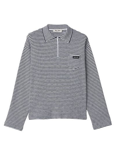 Miu Miu Women's Cotton, Cashmere and Silk Polo Shirt
