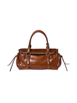Miu Miu Women's Glossy Leather Top Handle Bag